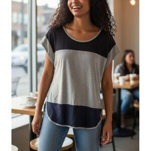 Champion Womens Mesh Panel Colorblock Top Size M